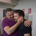 El exvicepresidente del Gobierno Pablo Iglesias y el candidato de Por Andalucía a las elecciones del 19J por Cádiz, Juan Antonio Delgado PODEMOS