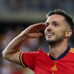 Pablo Sarabia con España. EFE/Daniel Pérez