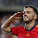 Pablo Sarabia con España. EFE/Daniel Pérez
