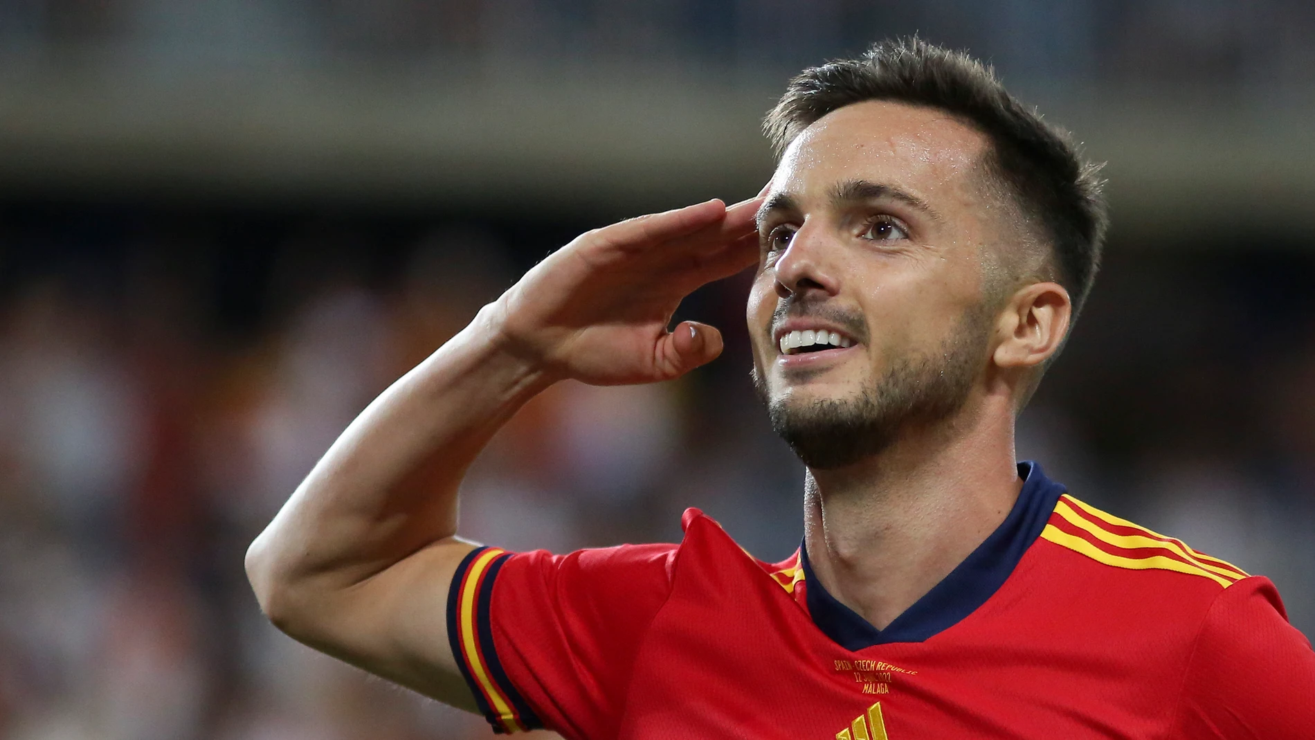 Pablo Sarabia con España. EFE/Daniel Pérez