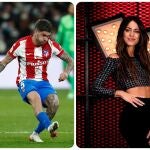 El futbolista del Atlético de Madrid Rodrigo de Paul y la cantante Tini Stoessel.