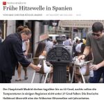 Información del periódico alemán Frankfurter Allegemine sobre la ola de calor en España