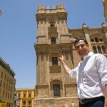 El presidente de la Junta de Andalucía y candidato del PP a la reelección, Juanma Moreno, en Málaga. EFE/Álvaro Cabrera