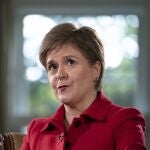 La primera ministra de Escocia, Nicola Sturgeon, durante una entrevista en Washington
