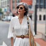 Carme Gimeno con vestido de Zara.