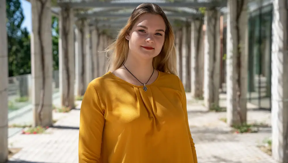 Anastasiia Hrynzovska, refugiada ucraniana.