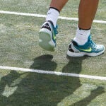 Las zapatillas de Nadal en un entrenamiento reciente