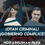 Cartel de protesta contra la OTAN