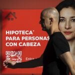 Cartel de una entidad bancaria ofertando su hipoteca..