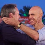 El secretario general del PSOE-A, Juan Espadas, y el alcalde de Sevilla, Antonio Muñoz