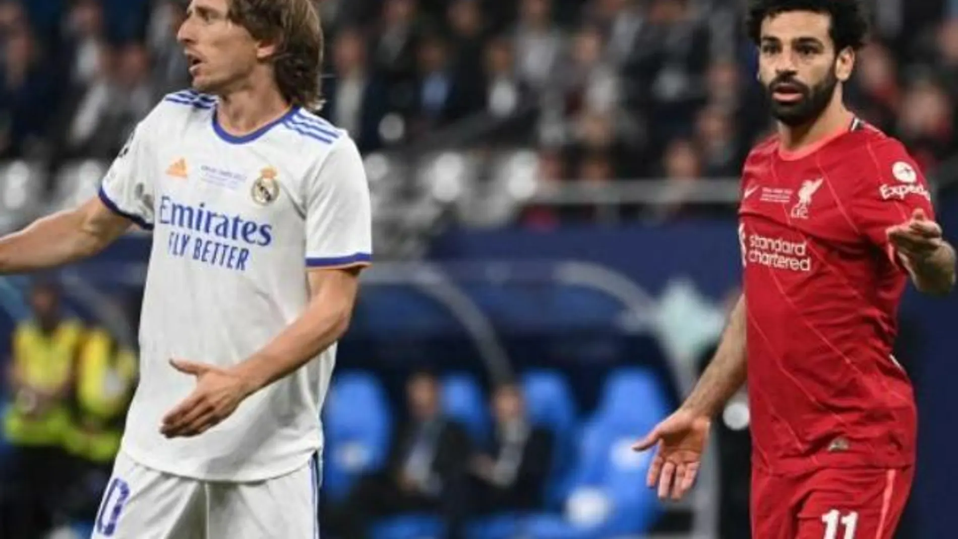 Modric y Salah en la final de Champions
