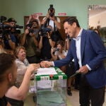 El presidente de la Junta y candidato del PP a la reelección, Juanma Moreno.