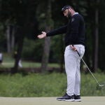 Jon Rahm, durante la tercera jornada del US Open de golf