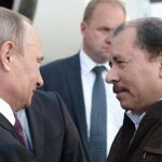 El presidente de Rusia, Vladimir Putin, y su homólogo nicaragüense, Daniel Ortega