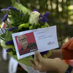 Muestras de apoyo a Brahim Ghali a las puertas del hospital de Logroño donde estuvo ingresado entre el 18 de abril y el 1 de junio del pasado año