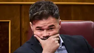 Gabriel Rufian durante el pleno del Congreso Gabriel Rufian durante el pleno del Congreso