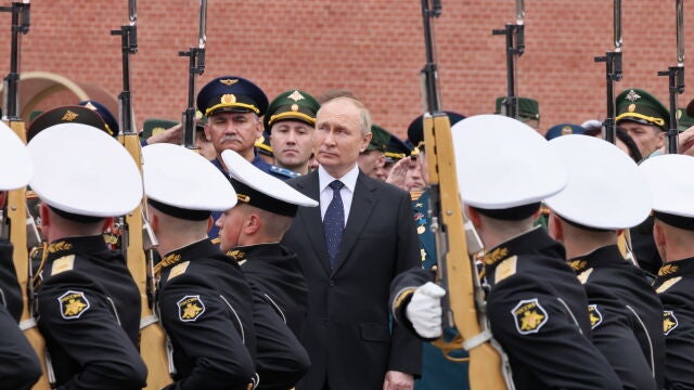 El presidente Vladimir Putin en una imagen de archivo de los actos de conmemoración del Día de la Victoria sobre los nazis