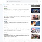 Captura de un menú de Google News