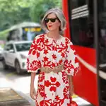 Carmen Gimeno con vestido de lino.