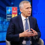El secretario general de la OTAN, Jens Stoltenberg, durante una entrevista