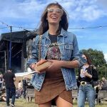 Pilar Rubio disfrutando del concierto de los Rolling Stone en Londres.