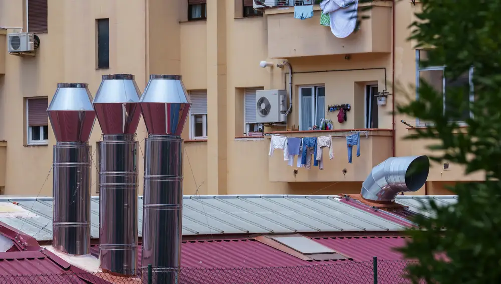 Las chimeneas de la "dark kitchen"