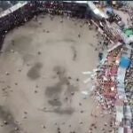 Así quedó la improvisada plaza de toros del Espinal, en Colombia