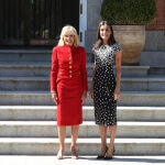 La Reina Letizia recibe este lunes a la primera dama de Estados Unidos, Jill Biden
