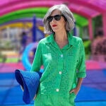 Carmen Gimeno con sandalias de rebajas de Zara Kids.