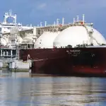 Un barco metanero en el norte de Catar