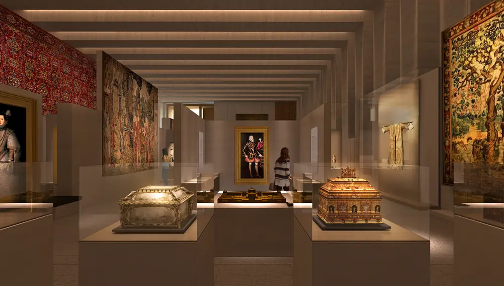Sala de la futura Galería de Colecciones Reales.