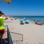 Puesto de Salvamento en una playa de La Manga
