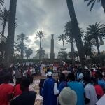 Concentración en el centro de Melilla a favor de los inmigrantes que llegan a la ciudad.