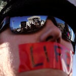 Un manifestante antiabortista durante la concentración del pasado mes de mayo en Washington