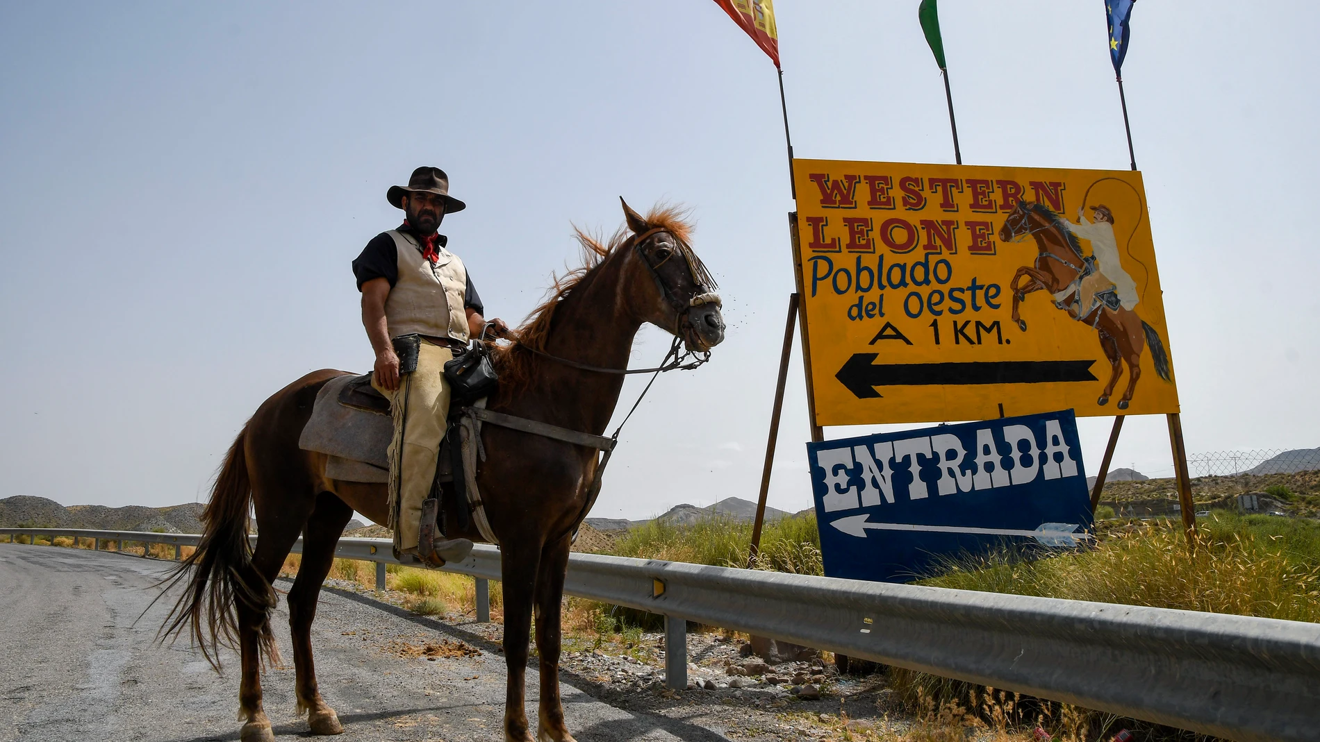 Imagen del poblado del oeste "Western Leone", en Taberna (Almería)