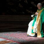 El Papa Francisco, en la Basílica de San Pedro, a principios de este mes de julio