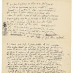 Una imagen del manuscrito que sale a la venta