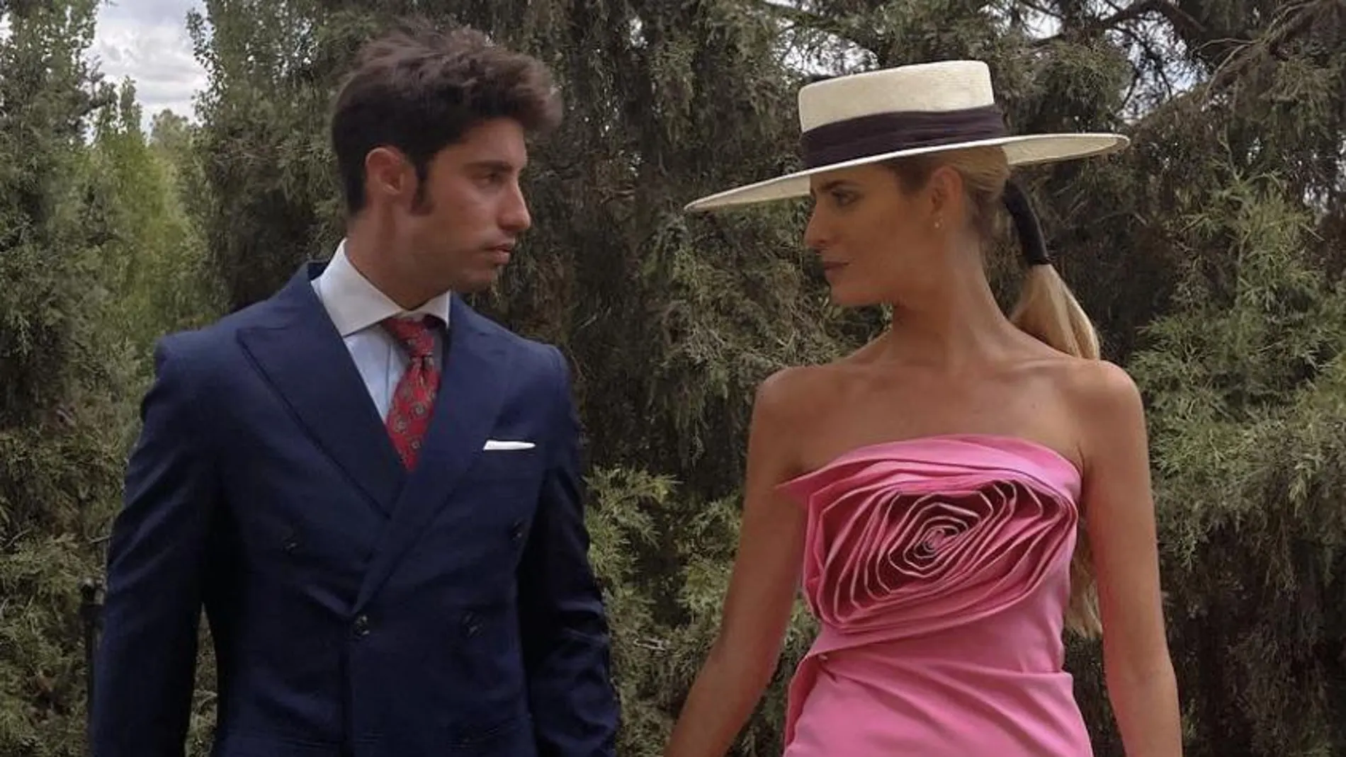 Teresa Andrés con su futuro marido, Ignacio.