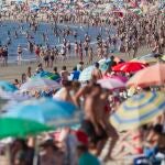 Imagen de archivo de la playa de Samil, en Vigo. 