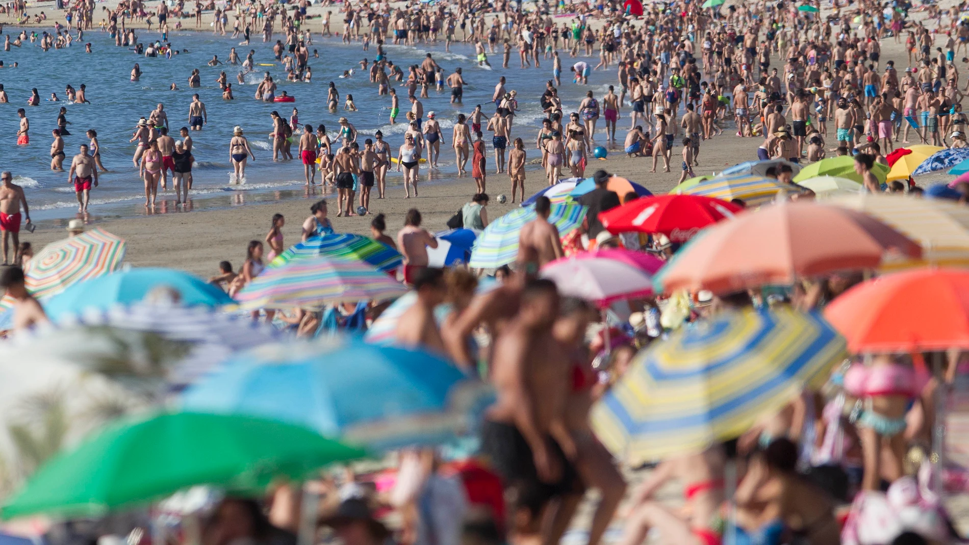 Imagen de archivo de la playa de Samil, en Vigo.