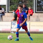 Arnau Solà con el Barcelona.