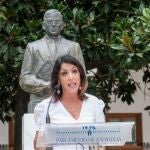 Marta Bosquet, en su despedida en el Parlamento andaluz