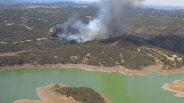 Incendio forestal en El Ronquillo. INFOCA