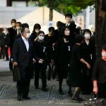 Velatorio de Shinzo Abe en el Templo de Zojoji en Tokio, Japón