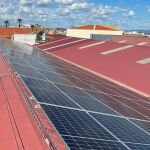 Cubierta de la nave de Electricidad La Serena, en Badajoz