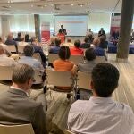José Ramón Díez de Revenga durante la apertura del Foro Inmobiliario 'La problemática de las Zonas Inundables en la Región de Murcia', organizado por Apirm