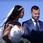 Aurah Ruiz y Jesé Rodríguez durante su boda.