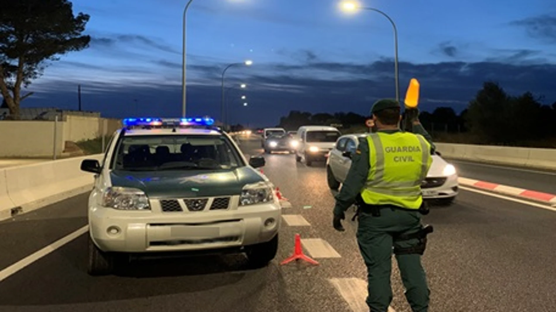 El conductor kamikaze fue detenido por la Guardia Civil