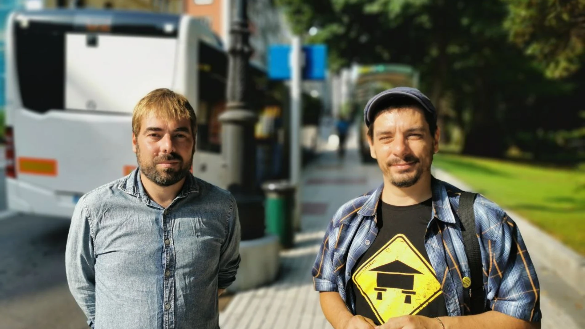 El diputado de Podemos, Daniel Ripa y el concejal de Somos Oviedo, Ignacio del Páramo
