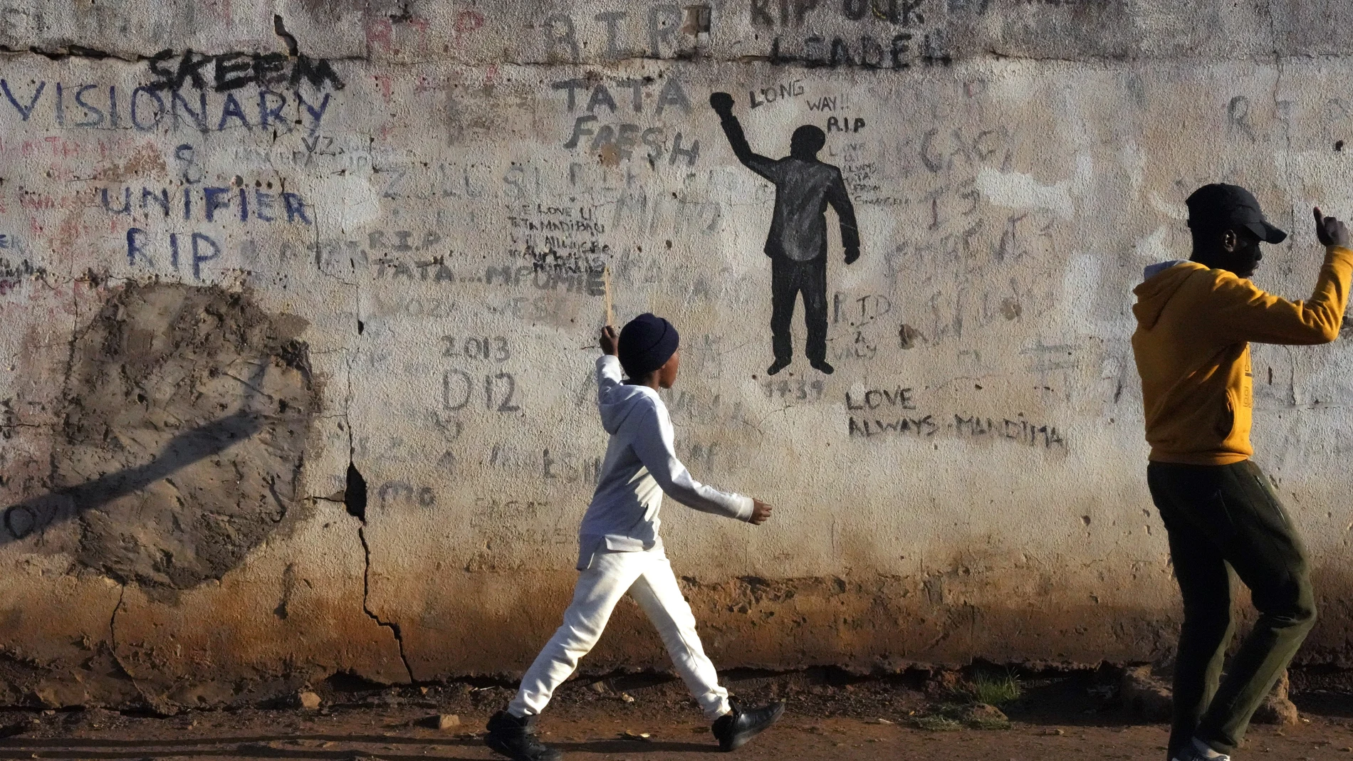 Mural de Nelson Mandela en Johannesburgo, Sudáfrica.